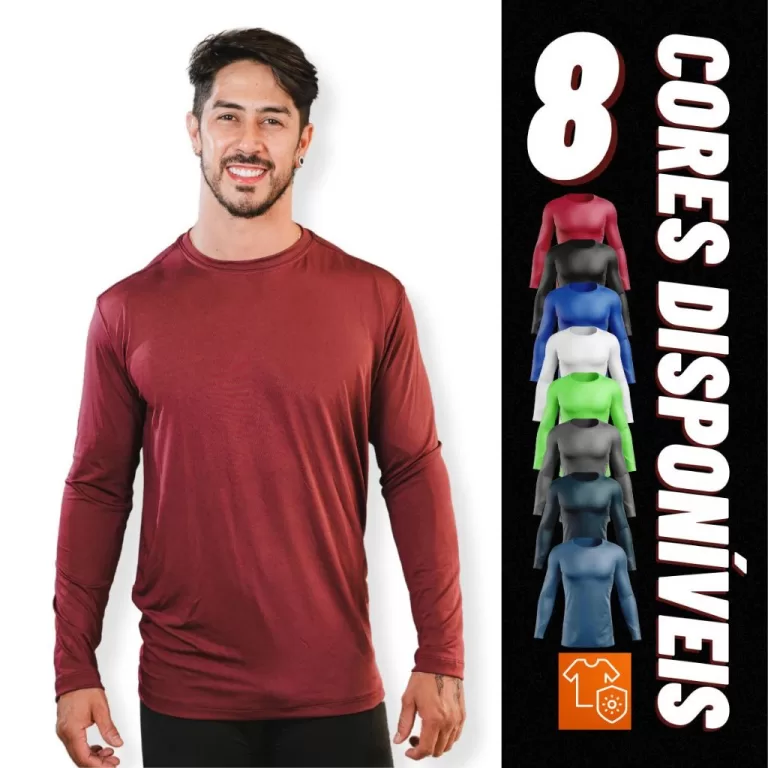 Camisa Proteção UV Masculina Camiseta Segunda Pe