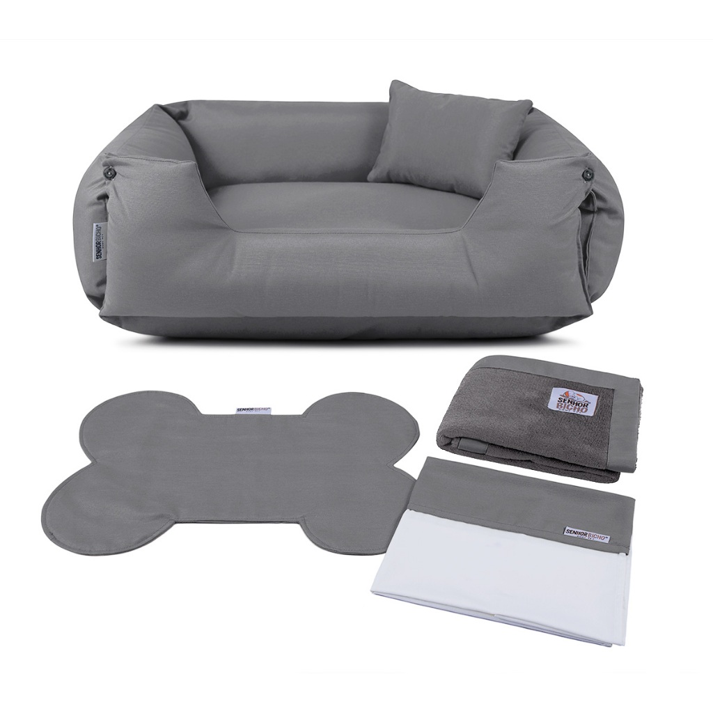 Enxoval Cama de Cachorro Impermeável Kit Caminha Pet Dupla Face Lola 85×70 Várias Cores