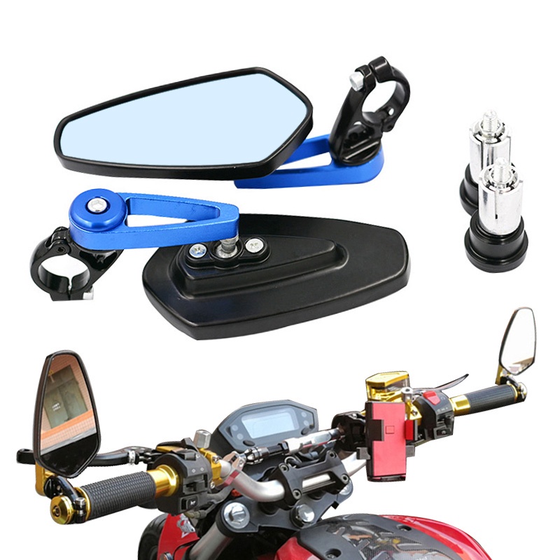 22mm Bar End Espelhos Retrovisores Acessórios Da Motocicleta Motorbike Scooters Espelho Retrovisor L