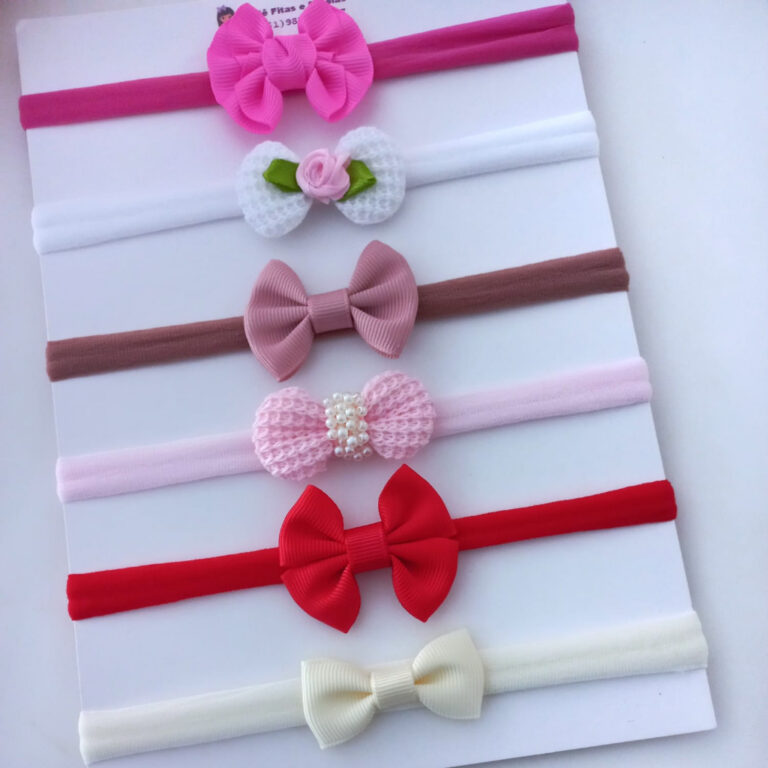 kit 6 Faixinhas De Cabelo Bebê Rn Meus Primeiros 