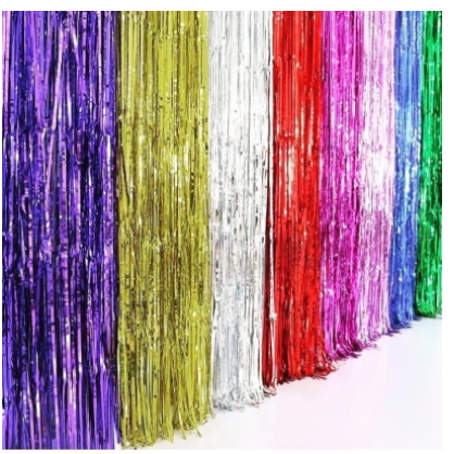 Cortina Metalizado para Festa 1mx2m painel decora