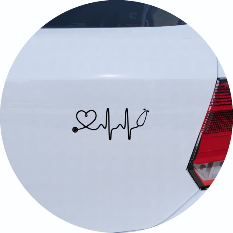 Adesivo de Carro Enfermagem na Veia Amor pela Medi