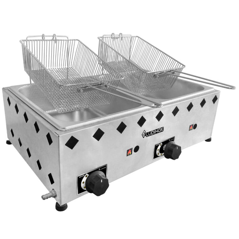 Fritadeira Fritador Inox A Gás Para Batatas Salga