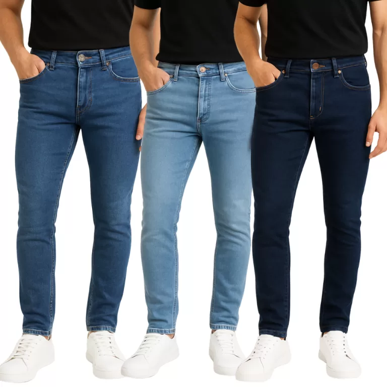 Kit 3 Calças Jeans Masculinas Com Lycra Slim Atac