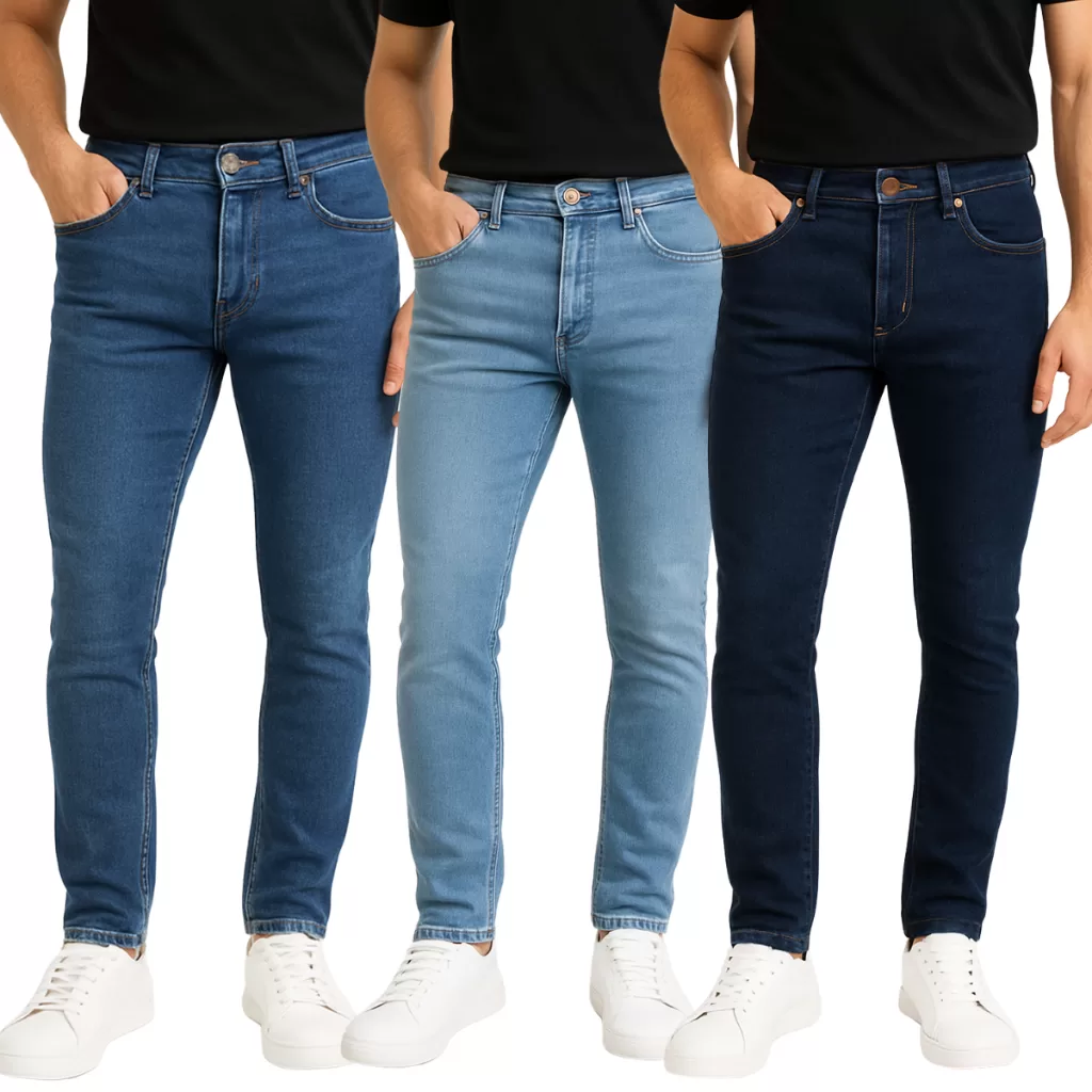 Kit 3 Calças Jeans Masculinas Com Lycra Slim Atacado
