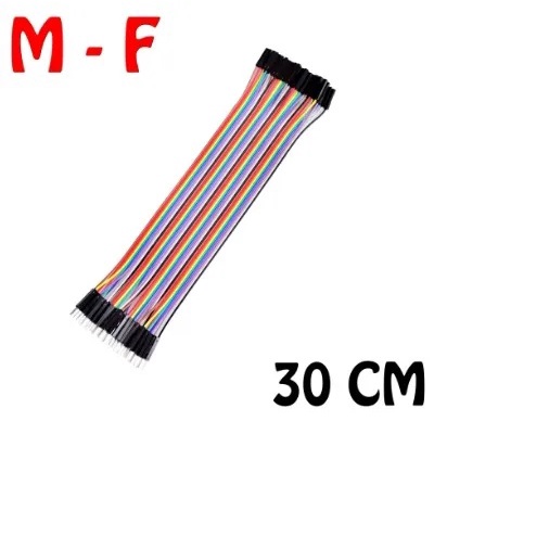 Jumper Fio 40/pcs De 30cm Macho/ Femea Para Arduin