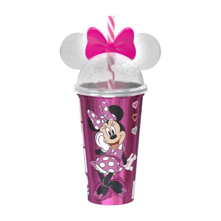 Copo Infantil Disney Orelha Mickey Minnie C/ Canud