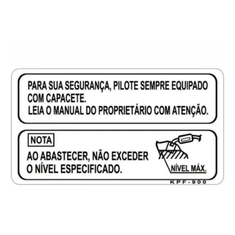 Adesivo Precaução Advertência Tanque Nível Com