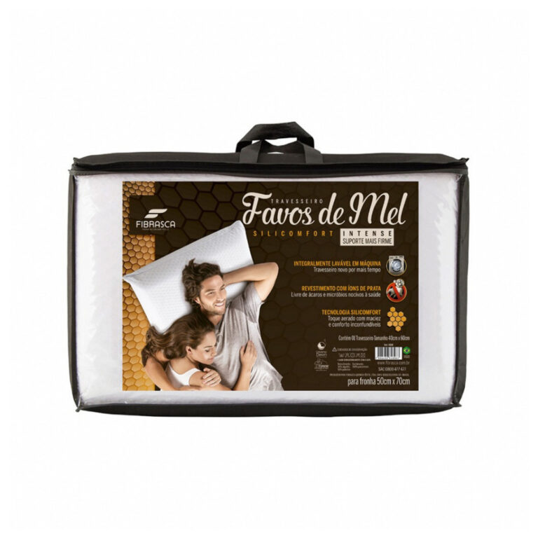 Travesseiro Alto Favos Intense Lavável Fibrasca