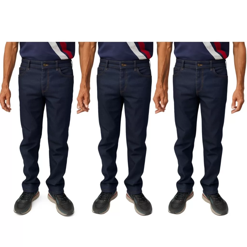 Kit 3 Calças Jeans Tradicional Algodão Trabalho Serviço Básica Ref: 918