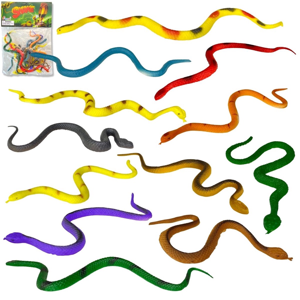 Kit Cobras De Borracha Realista Brinquedo Pegadinhas Susto