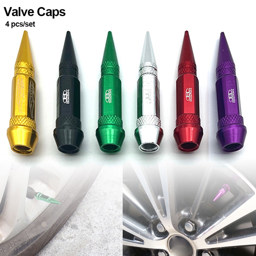 4 Pcs 60mm De Alumínio Universal Car Styling Tampa Da Haste Da Válvula Do Pneu De Carro Deslumbrante