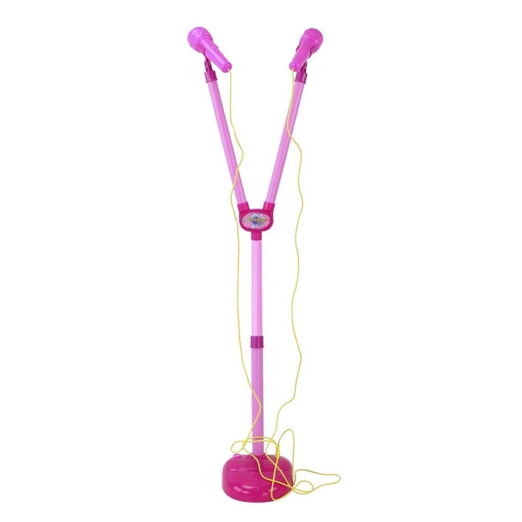 MICROFONE DUPLO COM PEDESTAL ROSA – BBR TOYS
