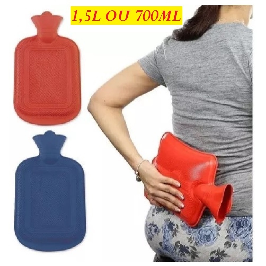 Bolsa Térmica 1.5L Ou 700L De Água Quente Compressas Aliviar Dores Emborrachada Multiuso