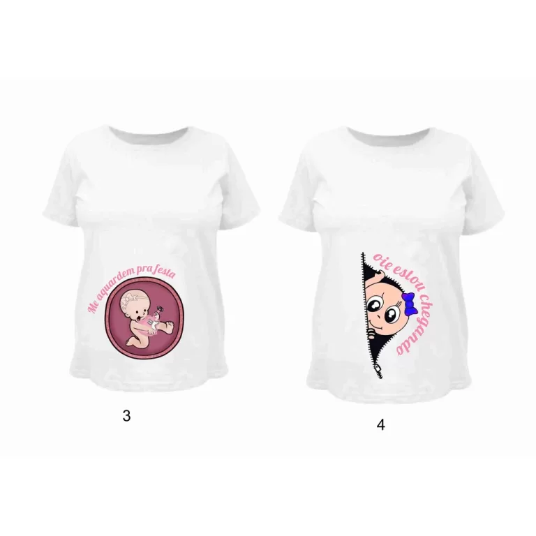 Camiseta para gestante Personalizada Bebê espiand