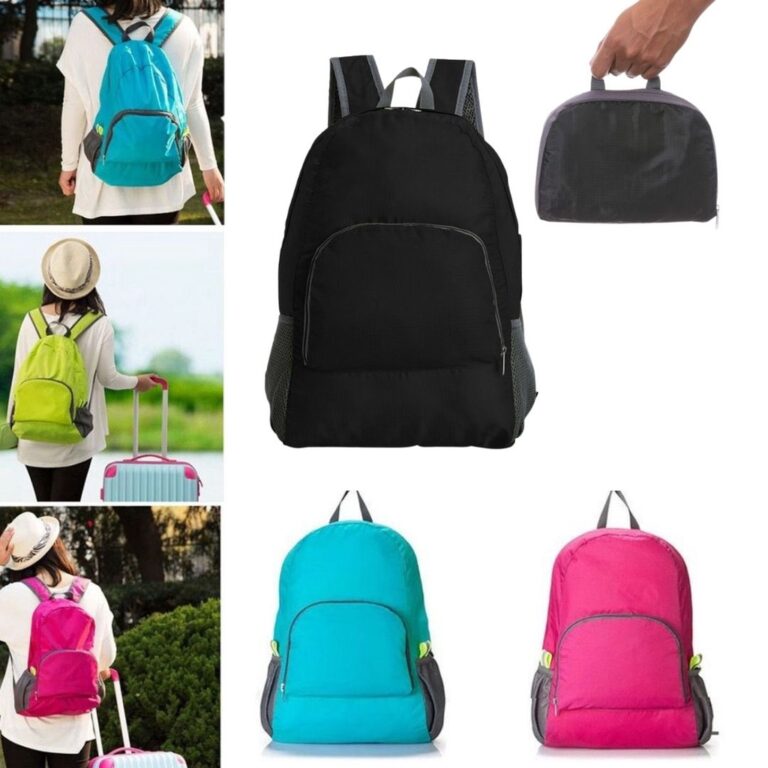 Mochila Dobrável Impermeável Nylon Resistente Un