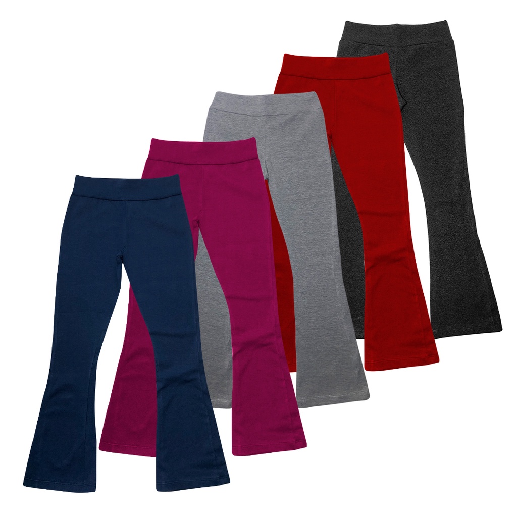 Calça Legging  flare Infantil 1 ao 14 em Cotton para Meninas – Leg flare Lisa