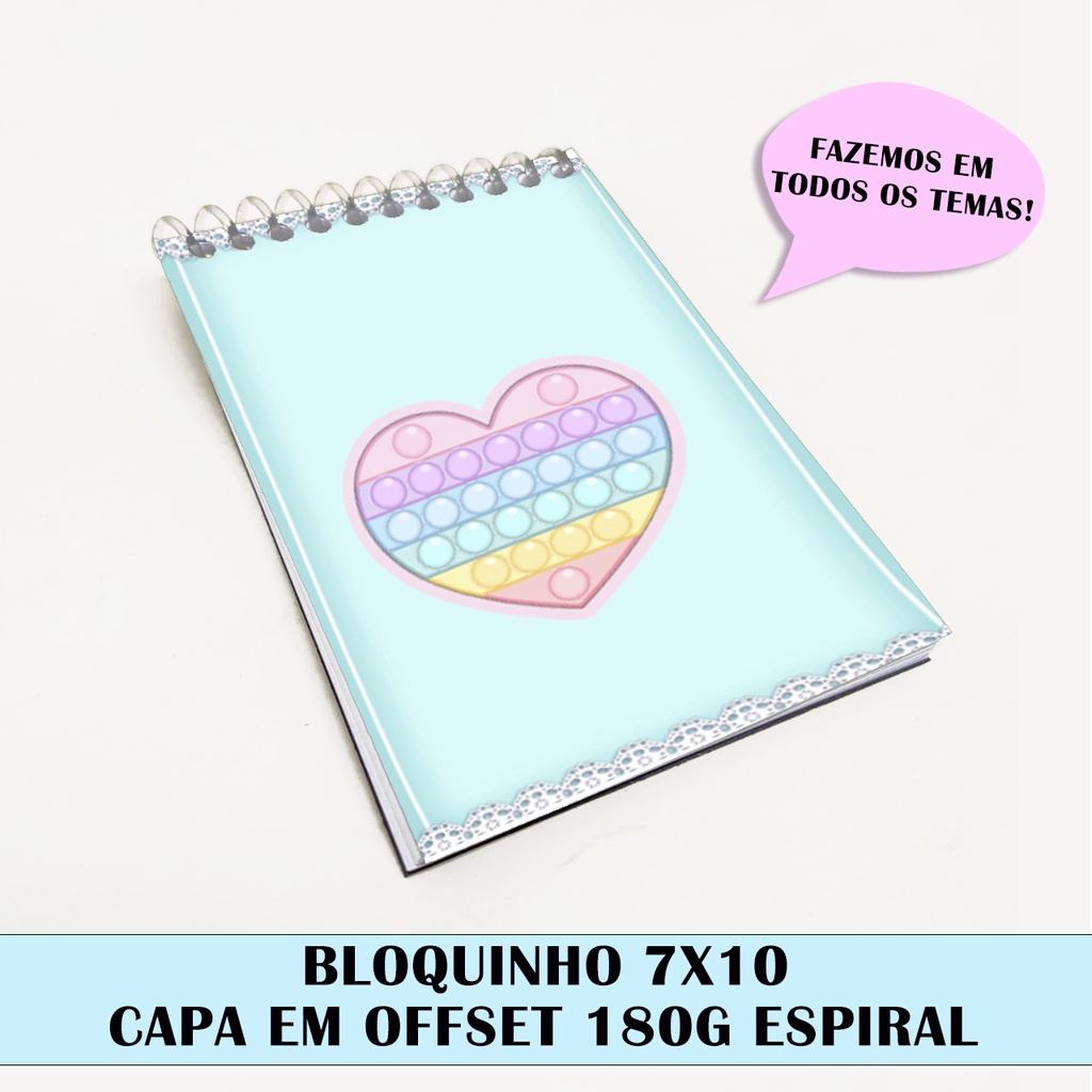 Bloquinho Personalizado pop it  | Lembrancinha Festa Infantil | Brinde Exclusivo