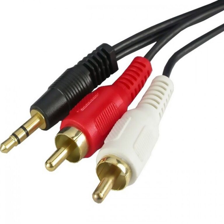 Cabo de Áudio P2 x 2 RCA 1.5 Metros com Ponta Dou