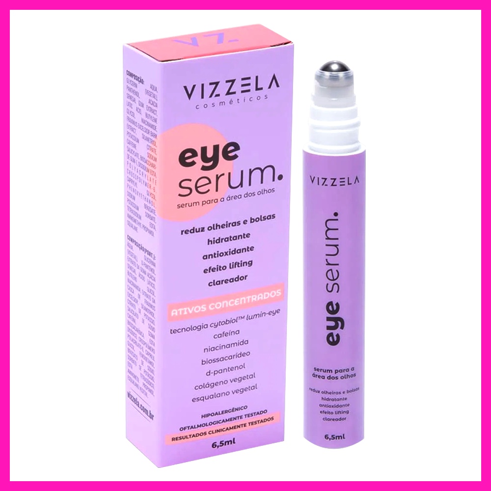 Vizzela Eye Sérum Roll-on Reduz Olheiras e Bolsas