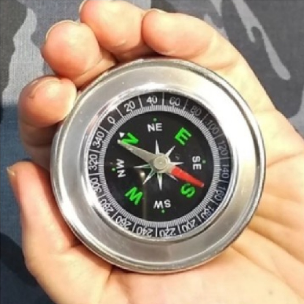 Bússola Profissional Metal Bolso Camping Caça Trilha Pesca P
