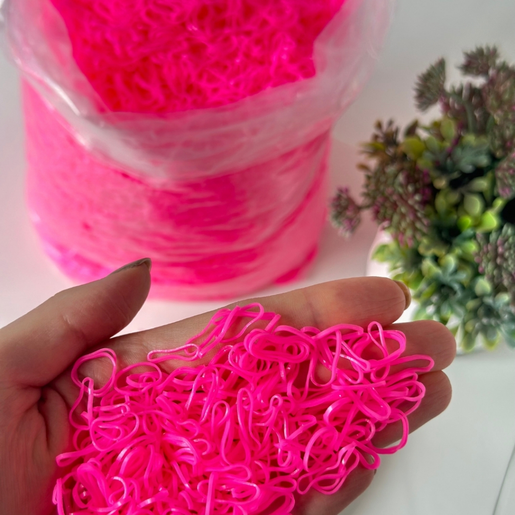 Kit Elástico Pet Fino Coloridos Banho e Tosa – Borrachinha Liguinha Gominha para Cabelo Infantil