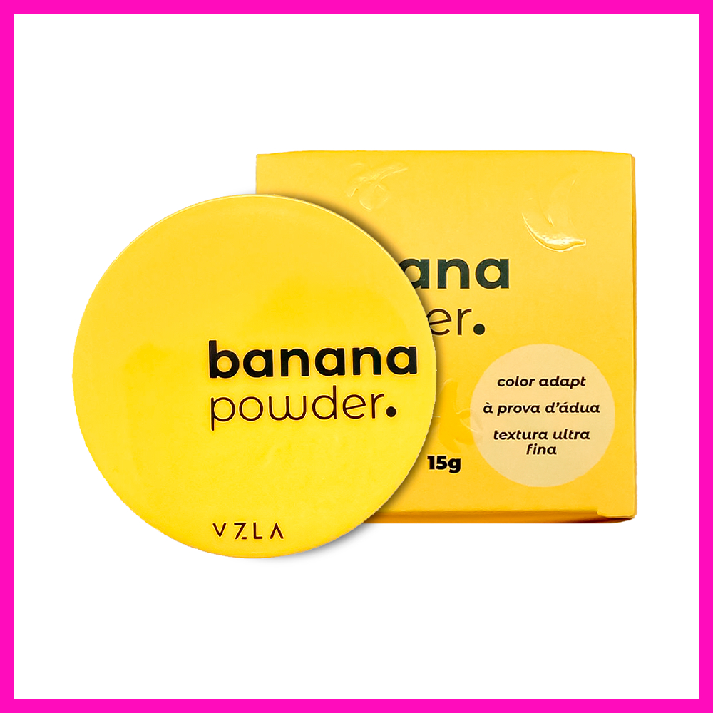 Vizzela Pó Banana Powder (Acabamento Aveludado e Textura Ultra Fina)