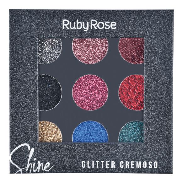 Ruby Rose Hb 8407-B Paleta Shine Glitter Cremoso 9