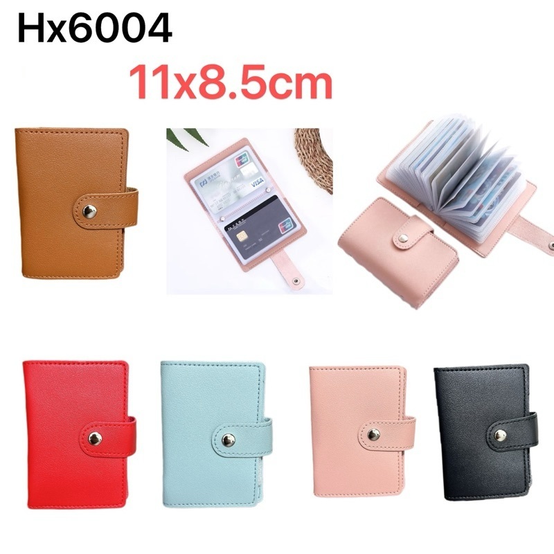 Carteira Feminina/Porta-Cartão de Couro PU para Passaporte e Cartão de Crédito 6004