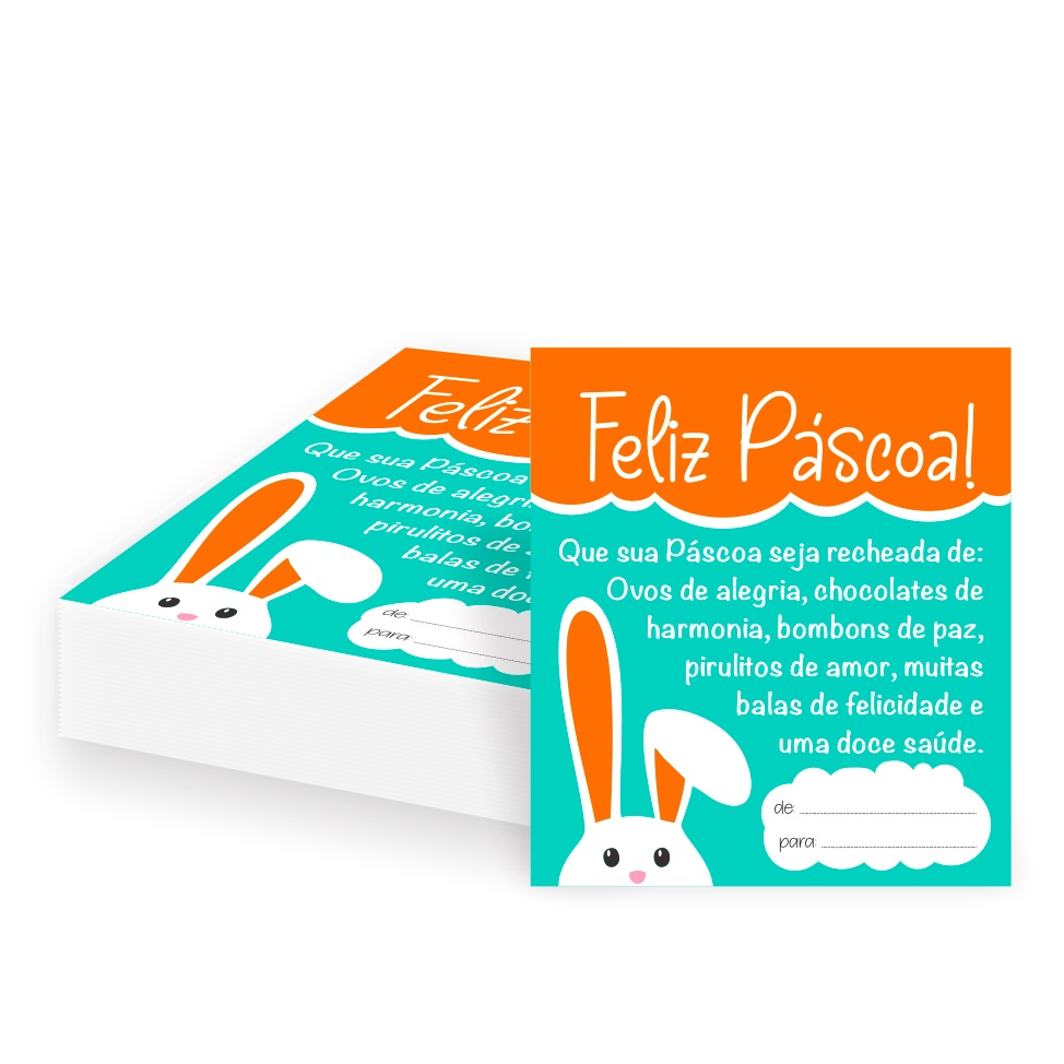 50 Cartão postal de Páscoa de/para+ 120 Adesivo/Lacres de sacola de BRINDE
