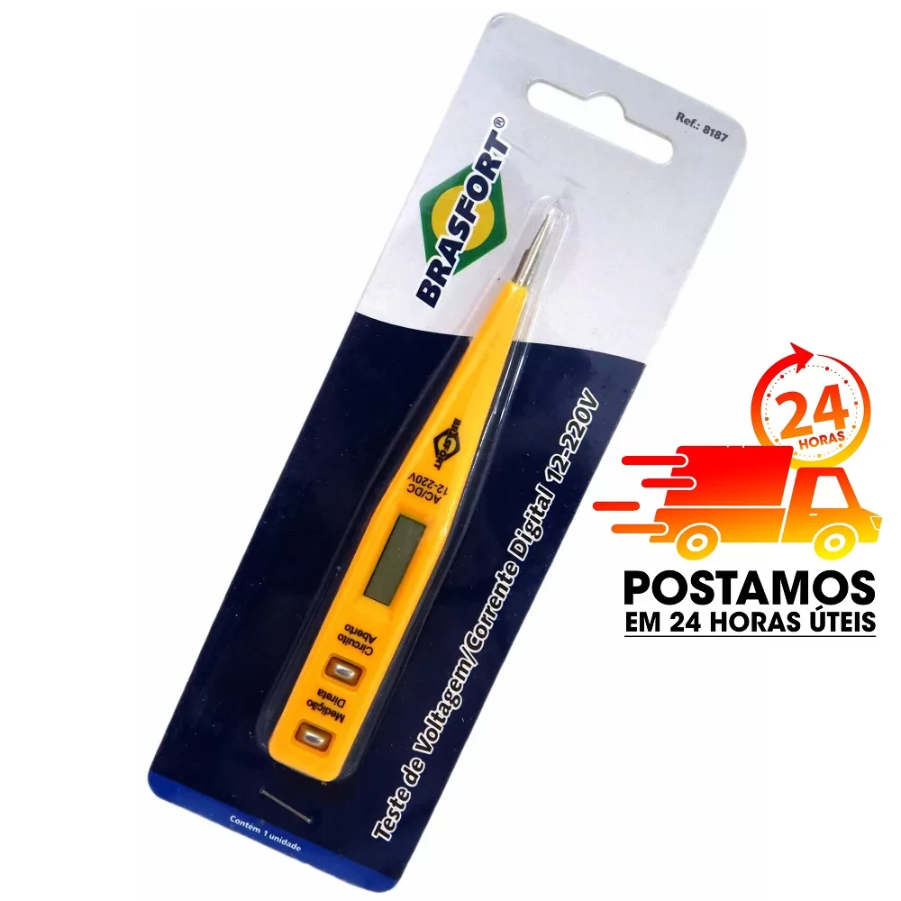 Detector de Tensão Chave de Teste Digital 12v – 220v – 8187
