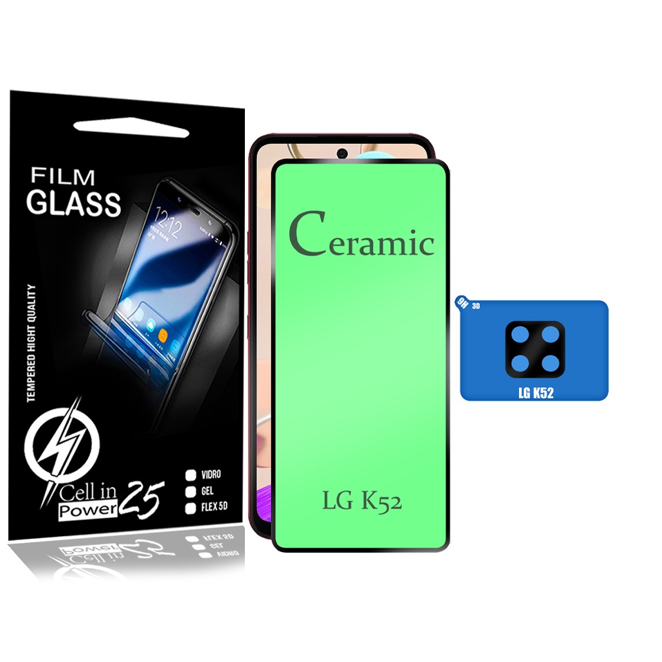 Película 9d Cerâmica LG K52 K420BMW 6.6 + pelicula camera – Cell in Power25