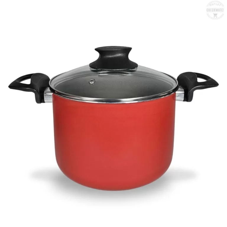 Caldeirão 18 cm Com Tampa de Vidro Antiaderente C