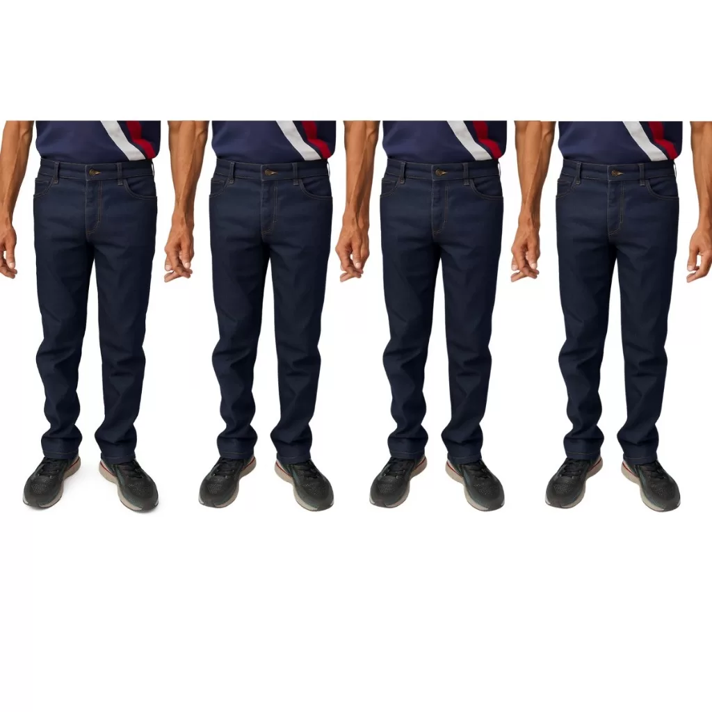 Kit 4 Calças Jeans Tradicional Algodão Trabalho Serviço Básica Ref: 918