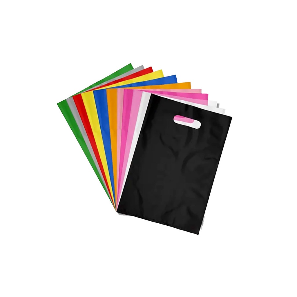 Sacola Plástica Colorida Boca de Palhaço 25x35cm 0,12 100und