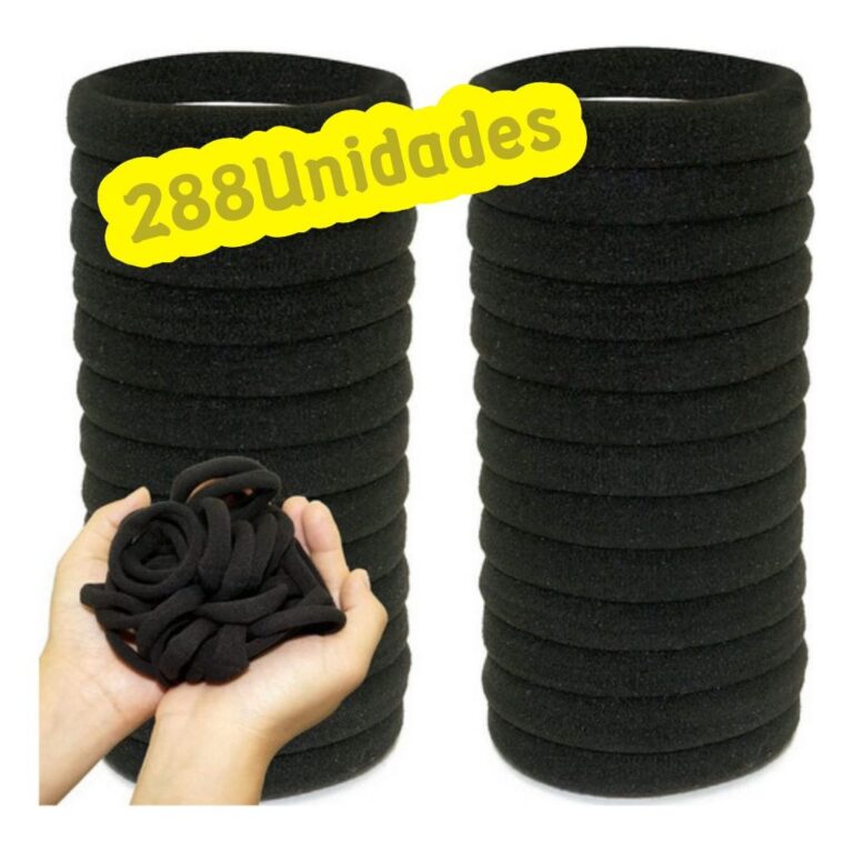 kit 288 Unidades elasticos de cabelo rabico femini