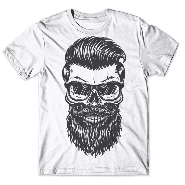 Camisa Camiseta Masculina Caveira Barba Mustache S