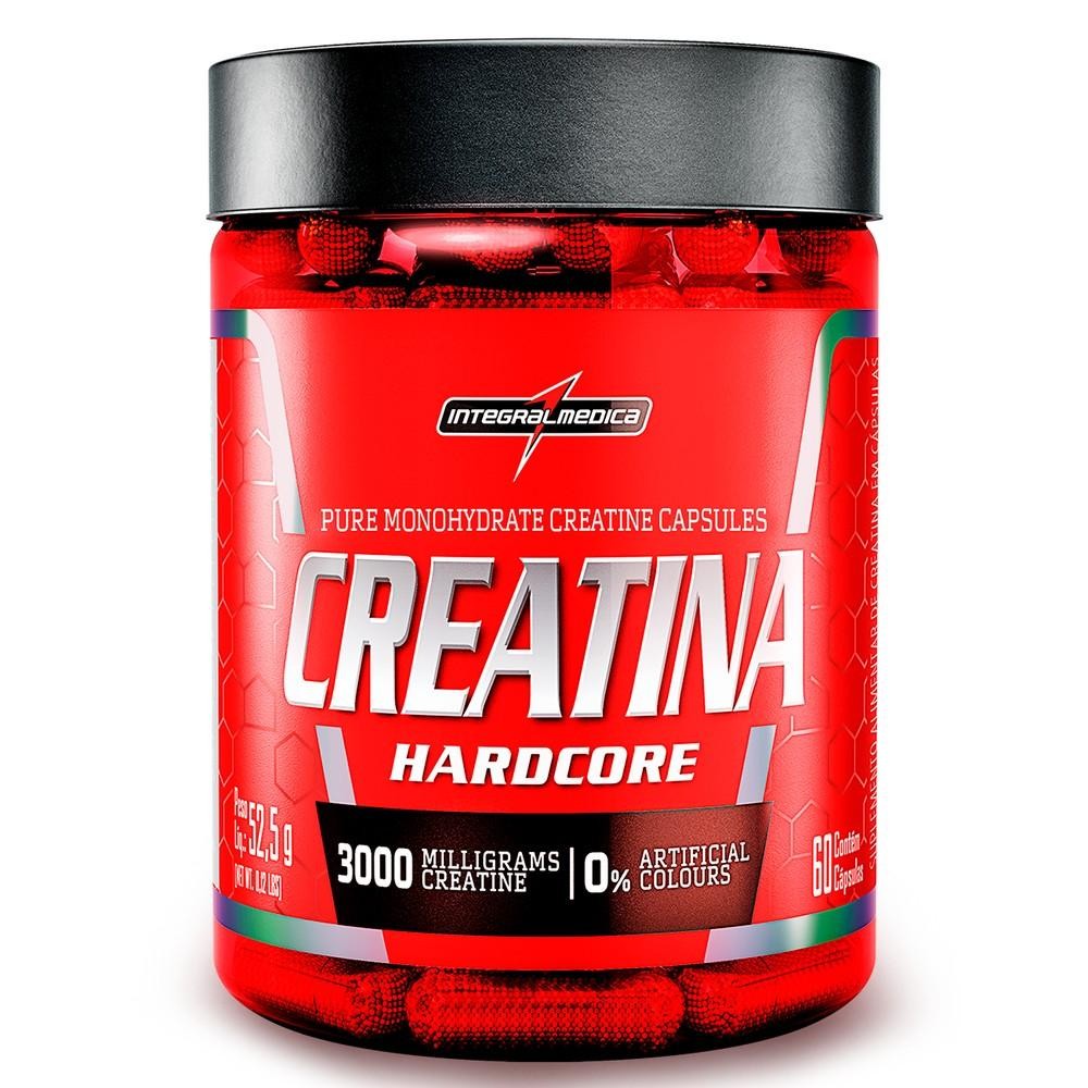 Integralmedica – Creatina em Cápsulas Hardcore – 100% Pura e Monohidratada – 60 Cápsulas