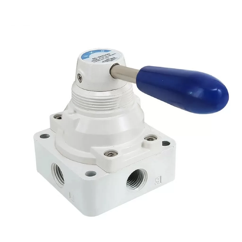 Válvula Pneumática Alavanca 4/3 Vias Centro Fechado 1/4 Bsp