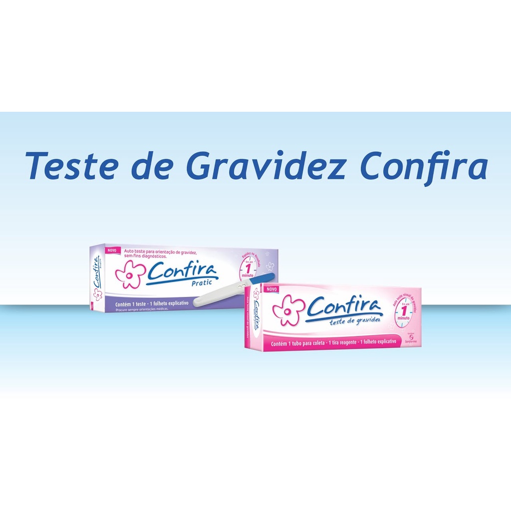 Teste de Gravidez Confira Rápido Resultado Tira / Pratic