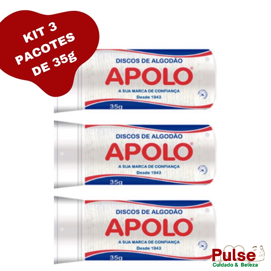 Kit com 3pcts Disco de Algodão Apolo – 35G