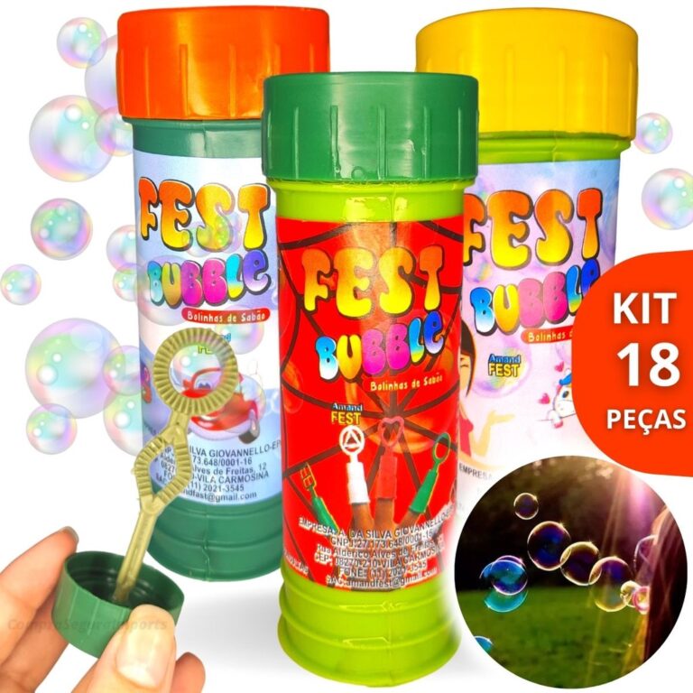 Kit 18 Potinhos Bolhas Sabão Lembrancinhas Atacad