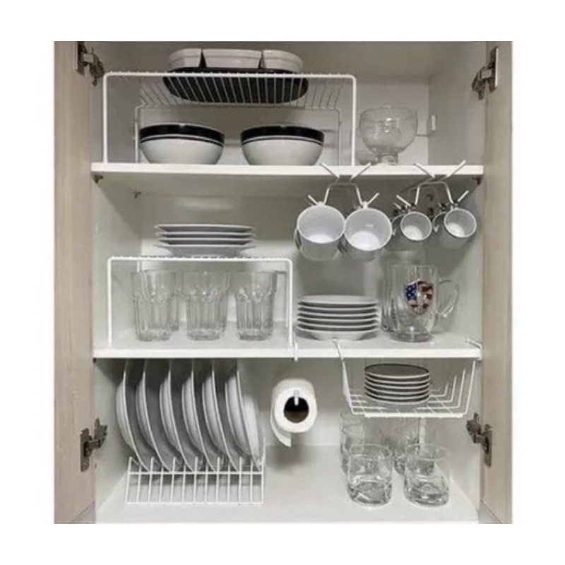 Organizadores Armario Cozinha Prateleira Rack Suspensa Aramado