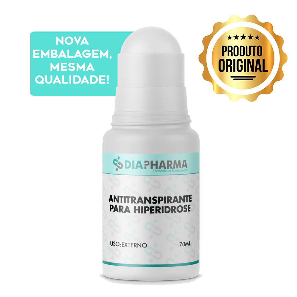 Antitranspirante Para Hiperidrose (suor Excessivo) – Em Roll On 70ml