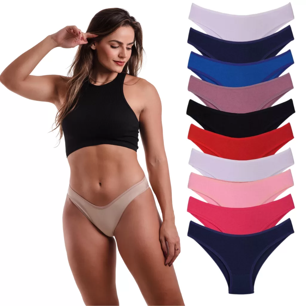 Kit 5 Calcinhas Tanga Microfibra Confortável Calcinha Conforto