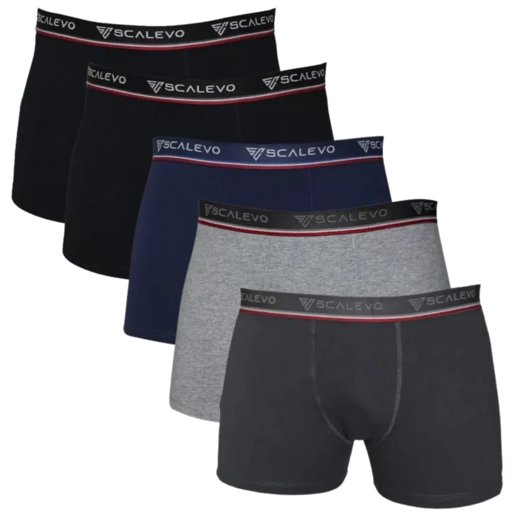 Kit 5 Cuecas Boxer Box Algodão Masculino Scalevo