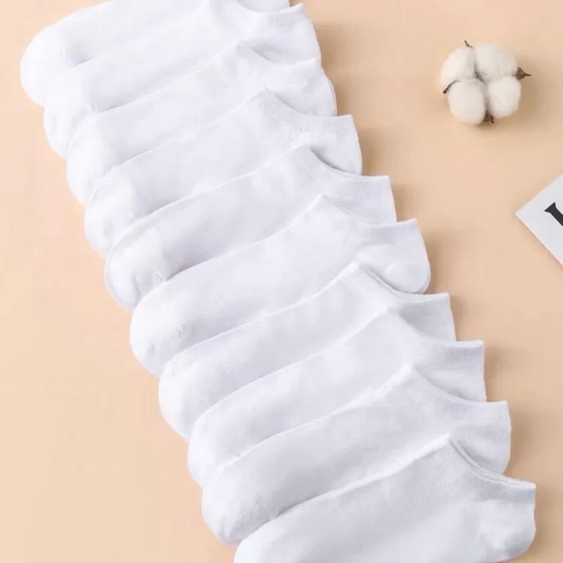 Kit 10 pares Meia branca masculina Invisível Cano curto sapa tênis