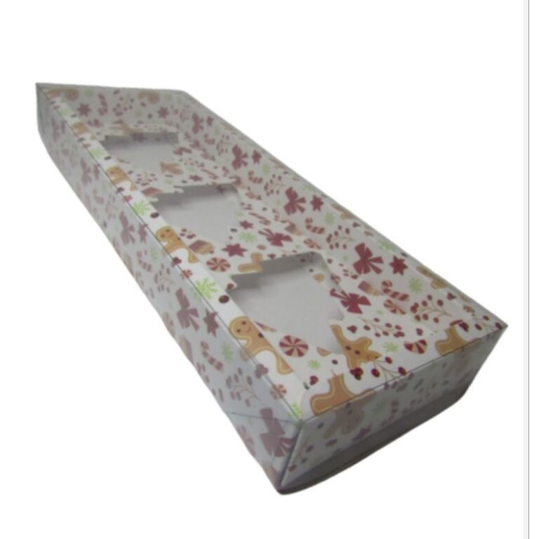 Caixa Base Trio Arvores de Natal (30,5x10x3,7cm) &