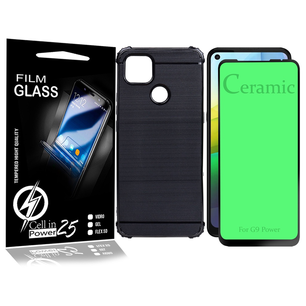 Capa Emborrachada Moto G9 Power XT2097 6.78 + Pelicula DE CERAMICA – Cell In Power25