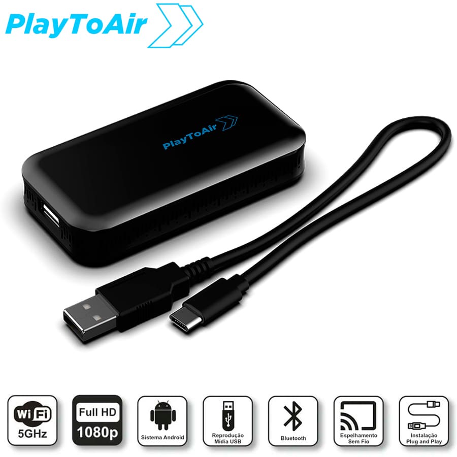 Espelhamento PlayToAir Toro 2020 a 2022 Tela de 8 com Carplay